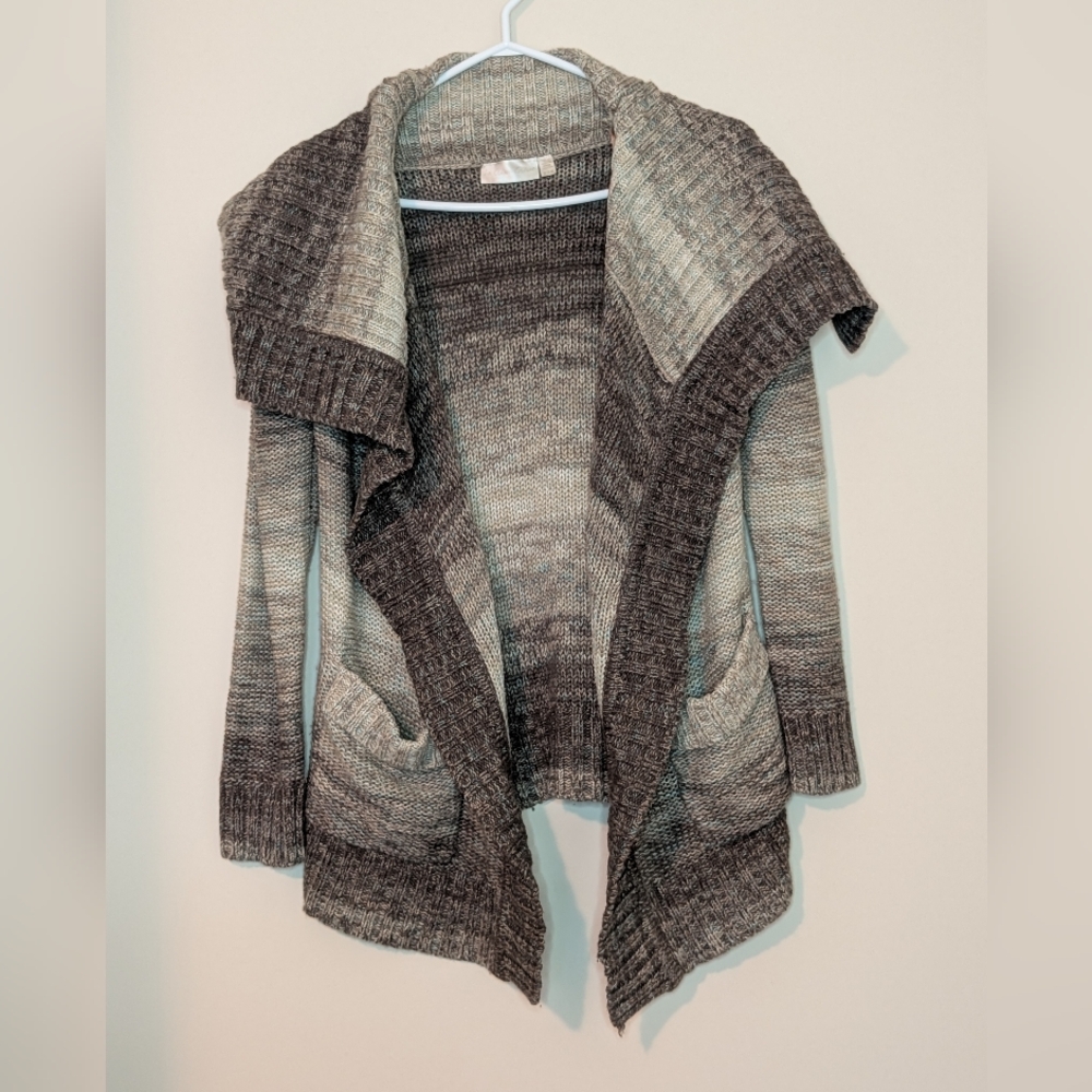 Elegant Brown Women's Cardigan, Size Medium